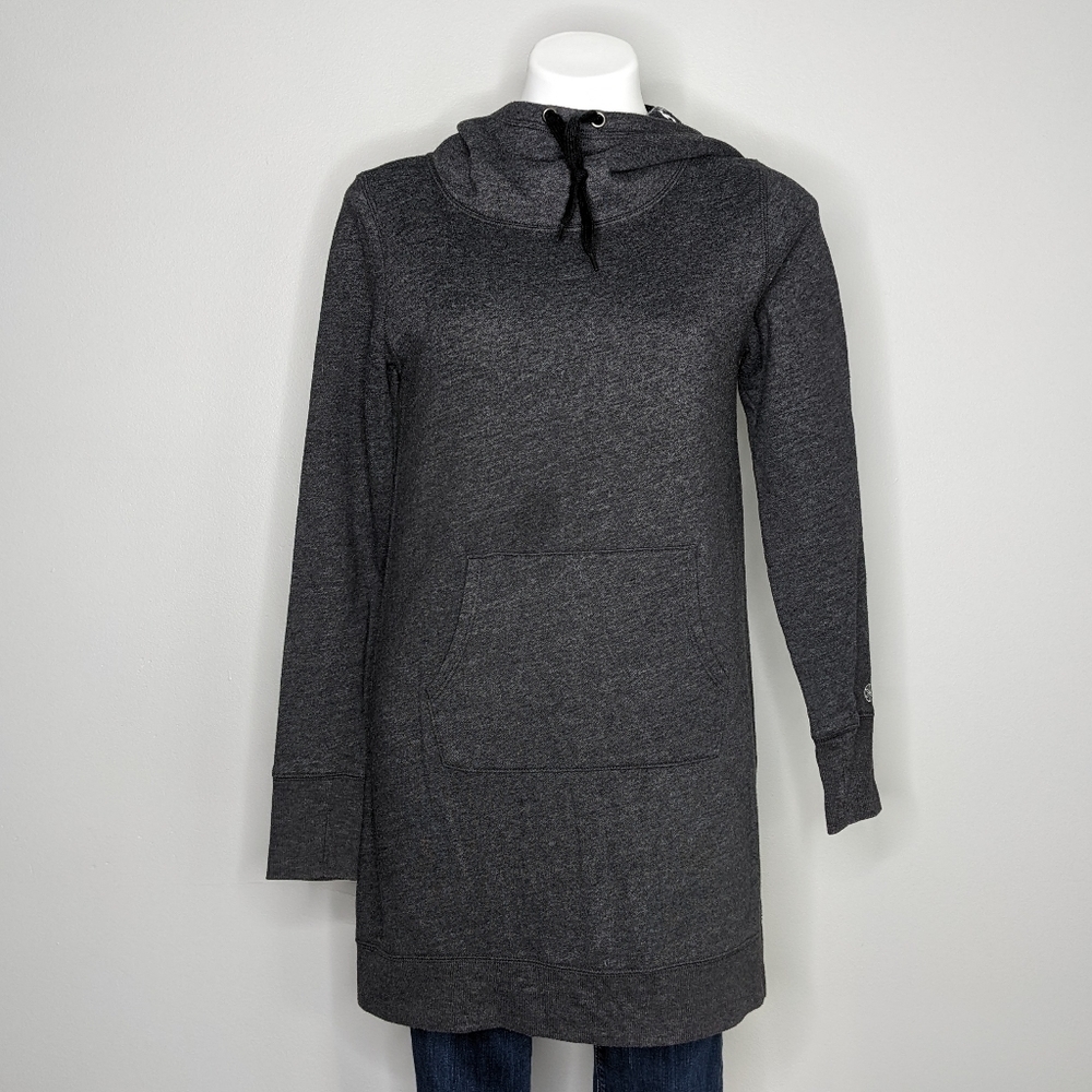 ✨3/$15  Gaiam dark grey long hooded sweatshirt XS